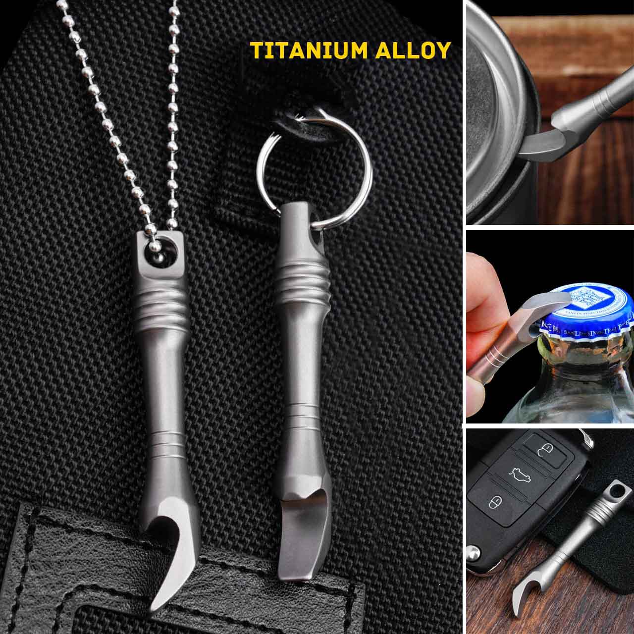 Keychain Multi Tool - TC4 Titanyum Alaşımlı Kazayağı Mini Anahtarlık