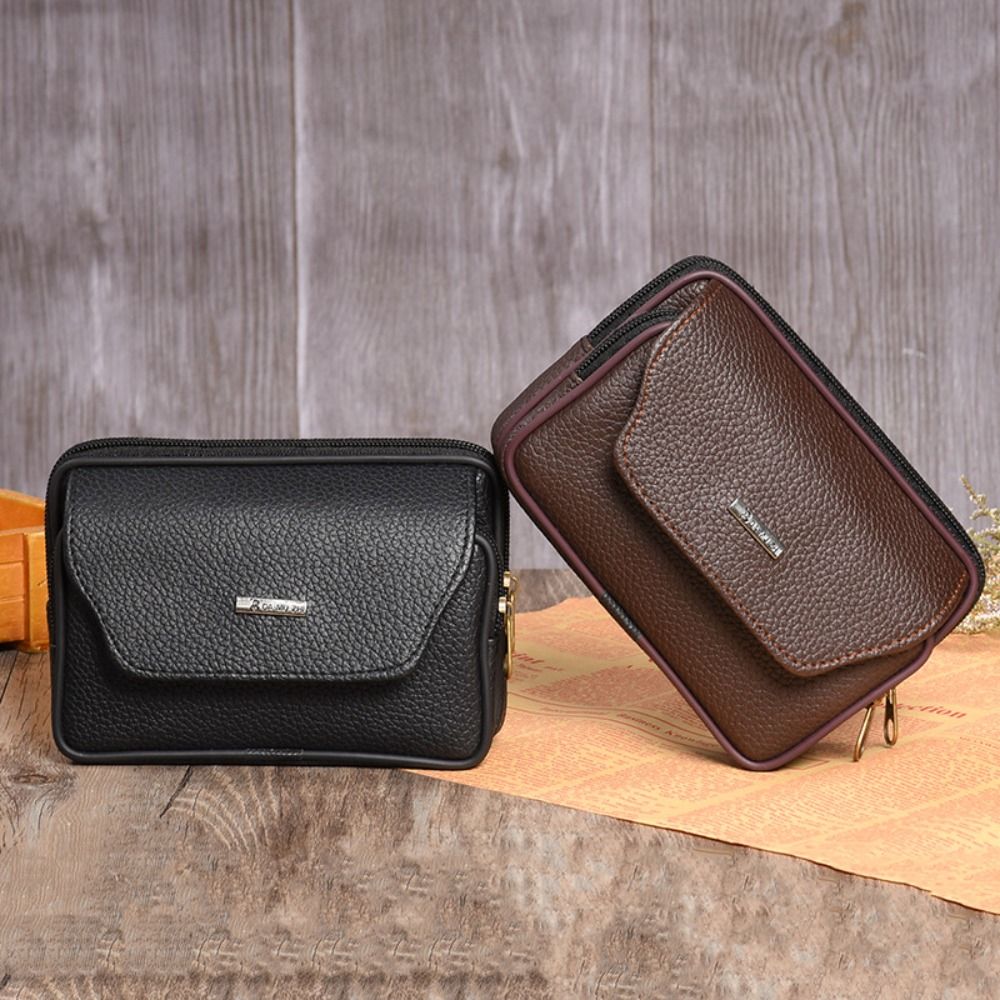 Men Accessories For Travel - Günlük PU Deri Erkek Bel Çantası