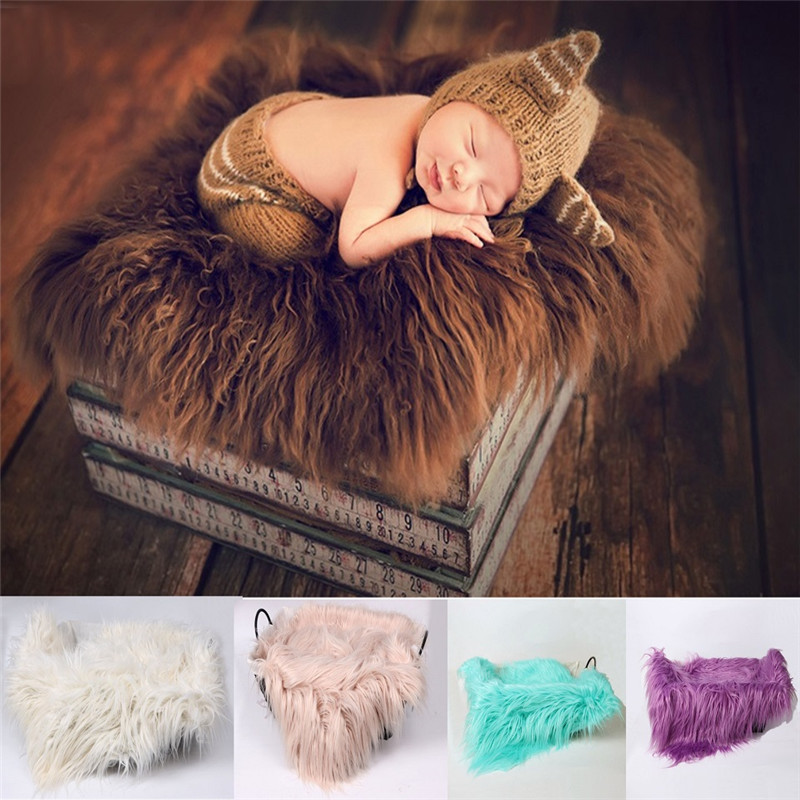 Men Accessories Photos - Yenidoğan fotoğraf sahne battaniye taklit kürk