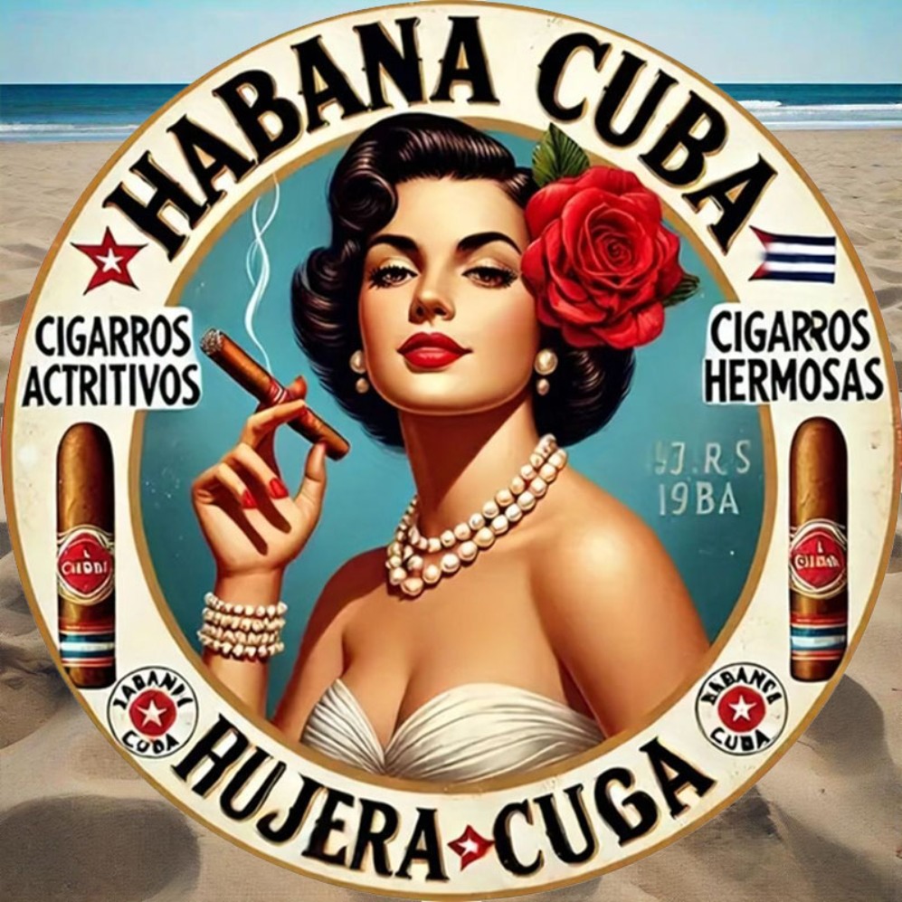 Men Accessories Style - Vintage Havana Tarzı Puro Kızı Yuvarlak